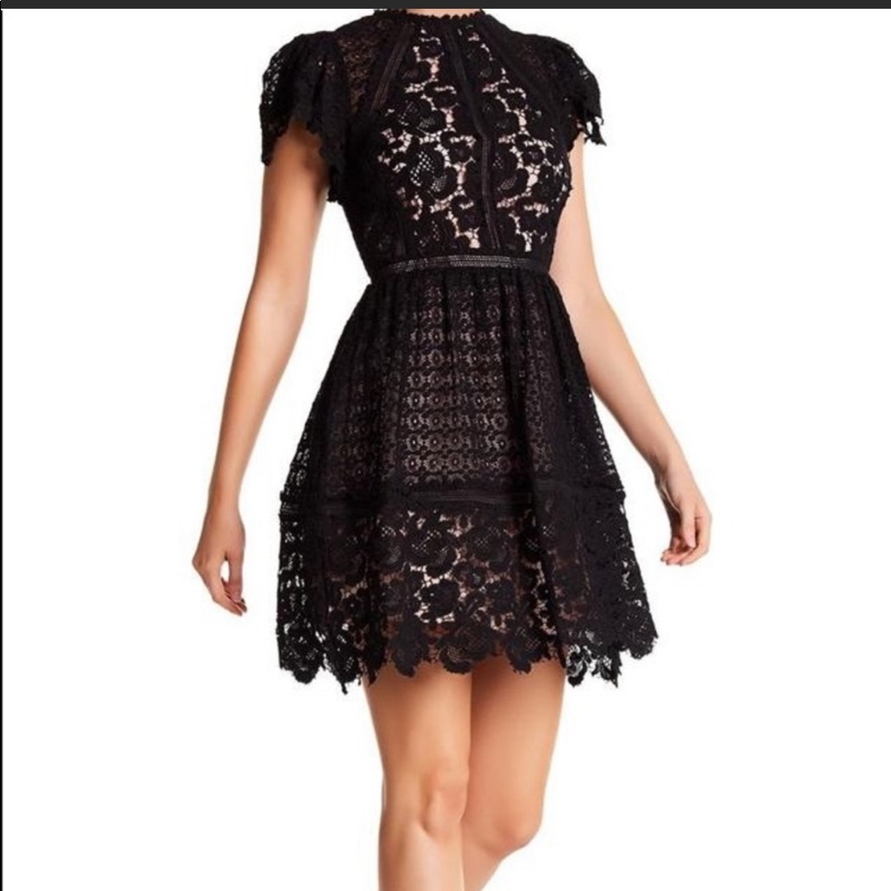 Rebecca Taylor Short Sleeve Mixed Dress Size 6 - Picture 12 of 16